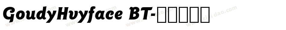 GoudyHvyface BT字体转换